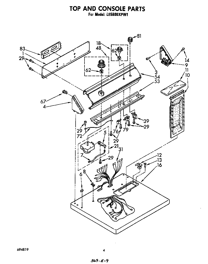 Whirlpool LE5800XPW1 null diagram
