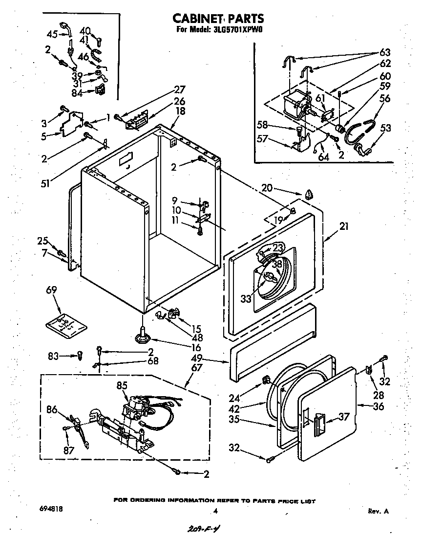 Whirlpool 3LG5701XPW0 cabinet diagram