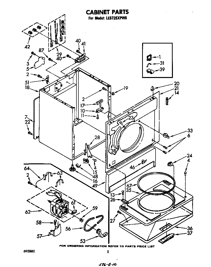 Whirlpool LE5725XPW0 null diagram