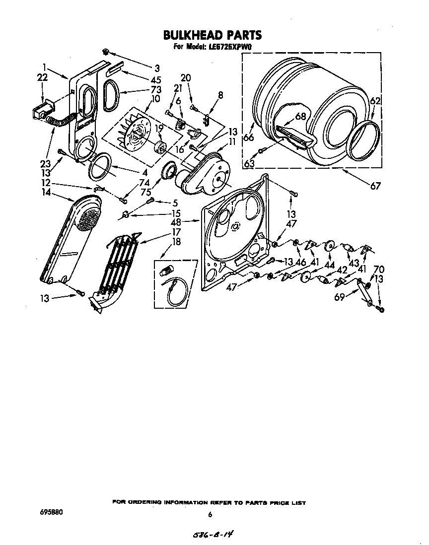 Whirlpool LE5725XPW0 null diagram