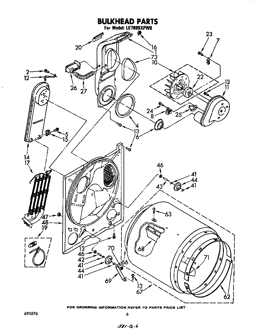 Whirlpool LE7685XPW0 null diagram