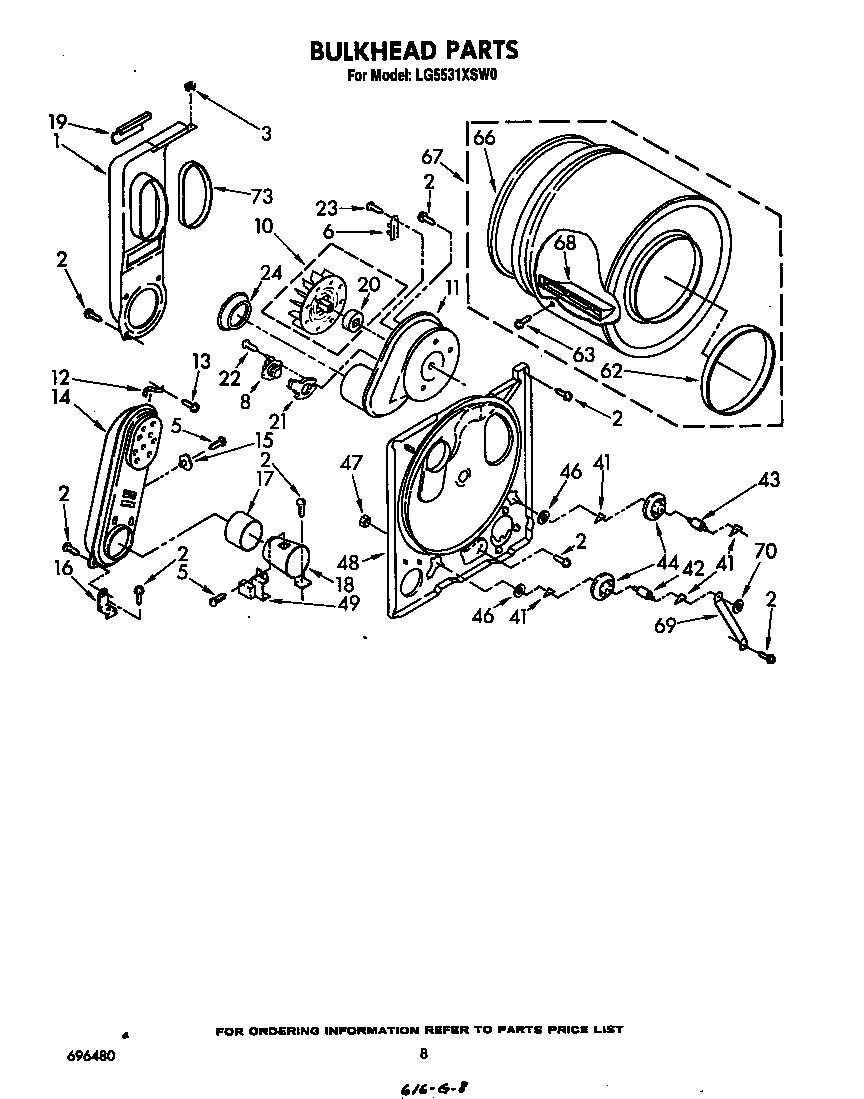 Whirlpool LG5531XSW0 bulkhead diagram