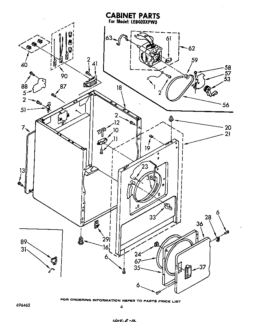 Whirlpool LE6400XPW0 null diagram