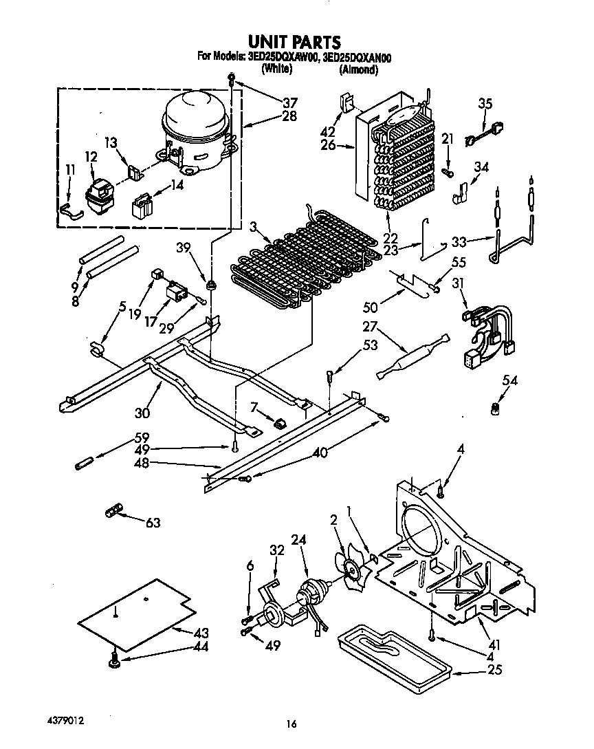 Whirlpool 3ED25DQXAW00 unit diagram