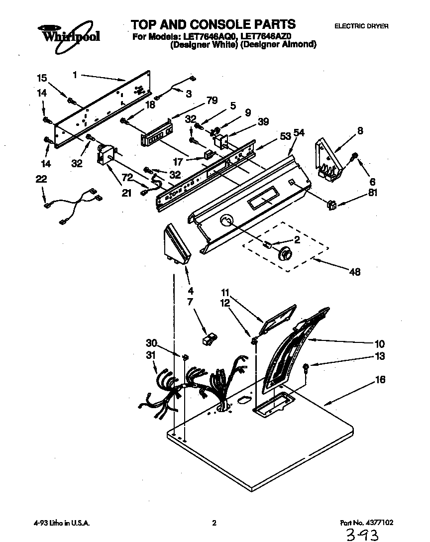 Whirlpool LET7646AQ0 null diagram