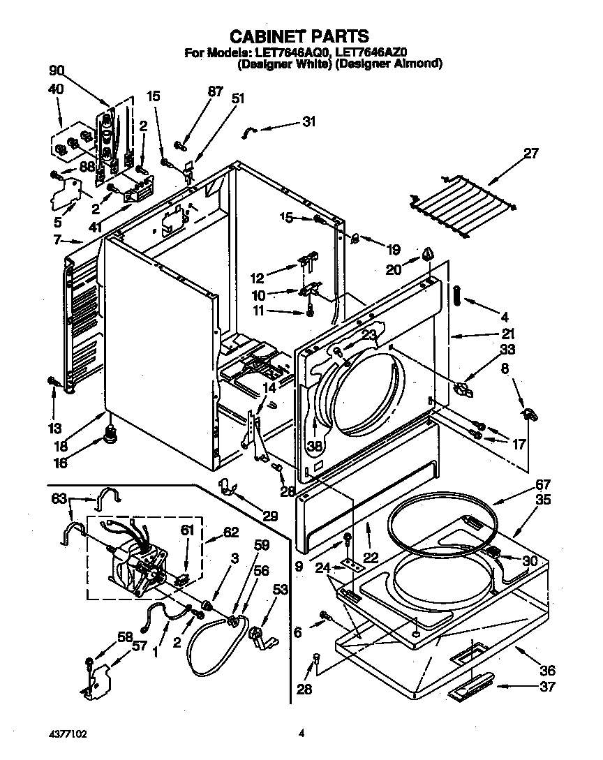 Whirlpool LET7646AQ0 null diagram