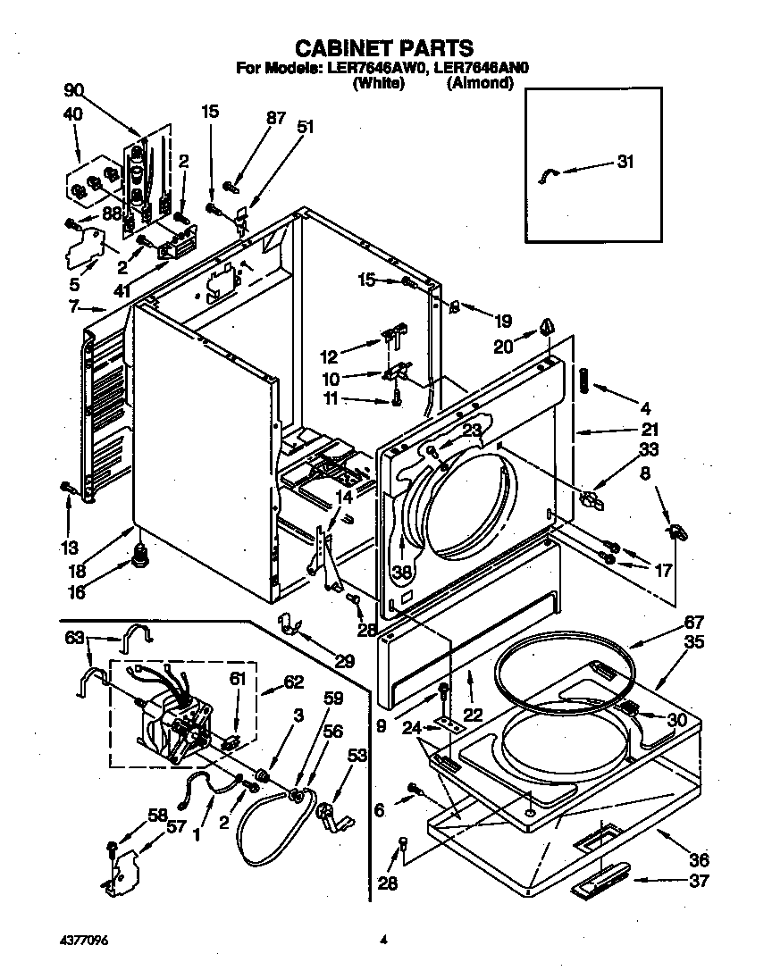 Whirlpool LER7646AW0 null diagram