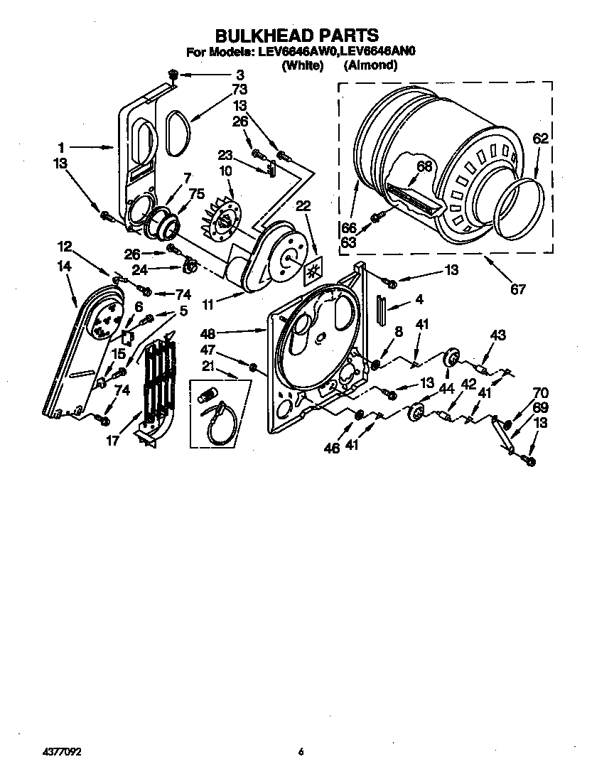 Whirlpool LEV6646AW0 null diagram