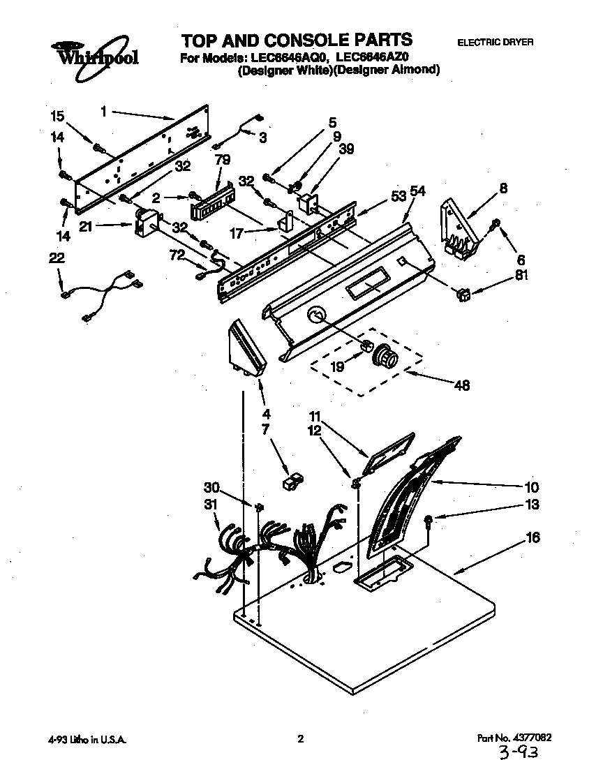 Whirlpool LEC6646AQ0 null diagram