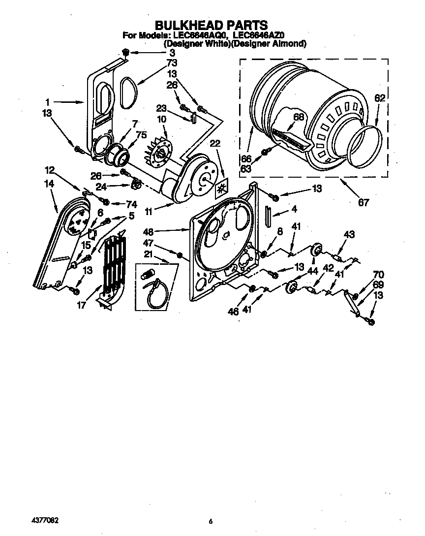 Whirlpool LEC6646AQ0 null diagram