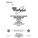 Whirlpool RF396PXVW1 front cover diagram