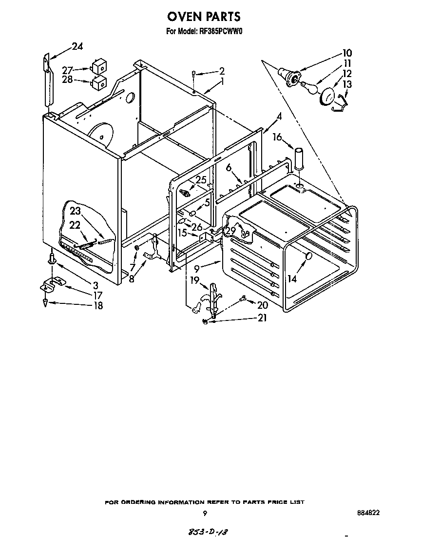 Whirlpool RF385PCWW0 oven (continued) diagram