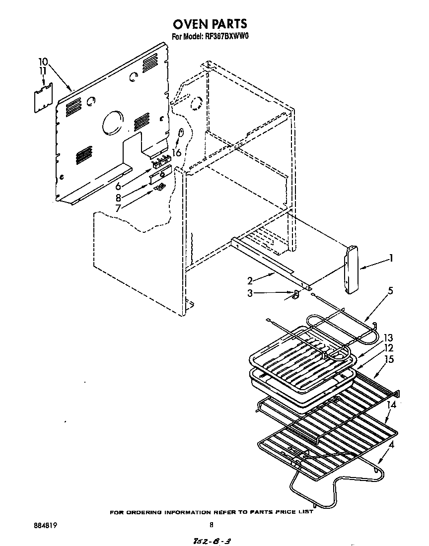 Whirlpool RF367BXWW0 oven (continued) diagram