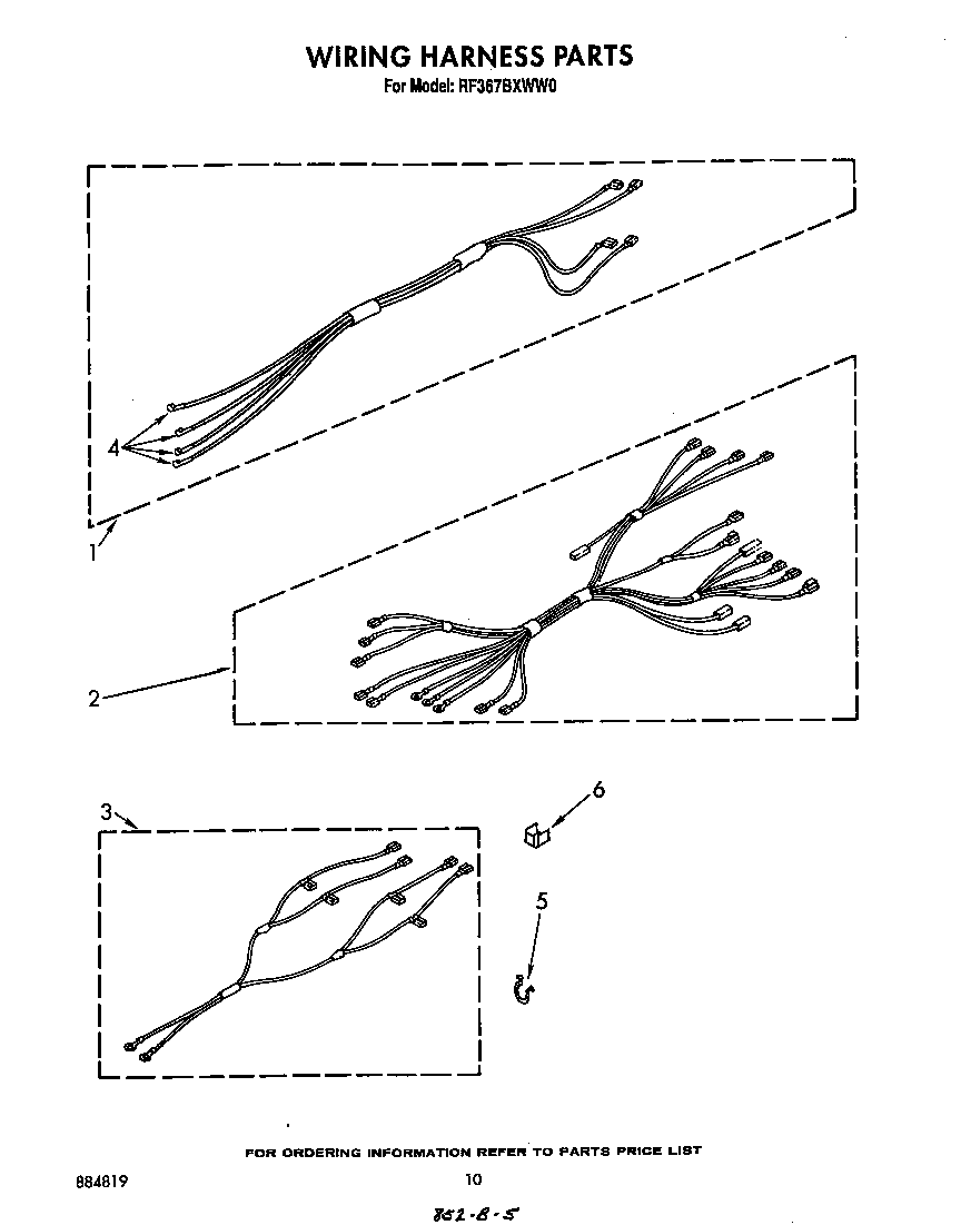 Whirlpool RF367BXWW0 wiring harness diagram