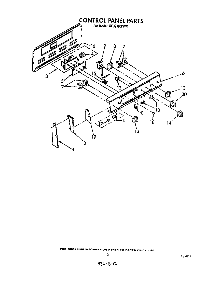 Whirlpool RF327PXVW1 control diagram