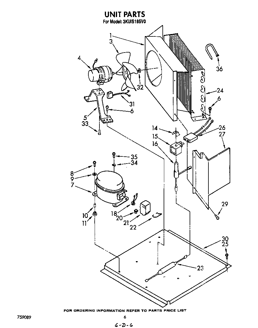 KitchenAid 3KUIS185V0 unit diagram