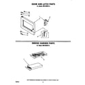 Whirlpool MW1000XP0 door and latch diagram
