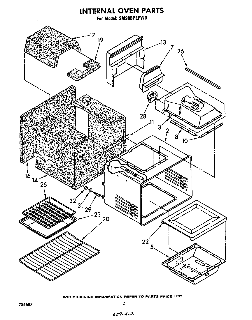 Whirlpool SM988PEPW0 internal oven diagram