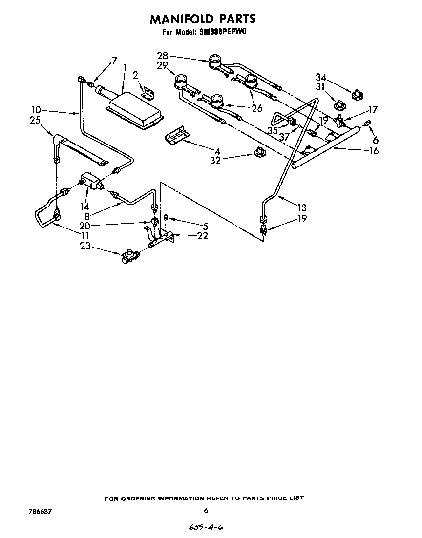 Whirlpool SM988PEPW0 manifold diagram