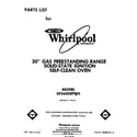 Whirlpool SF3600EPW0 front cover diagram