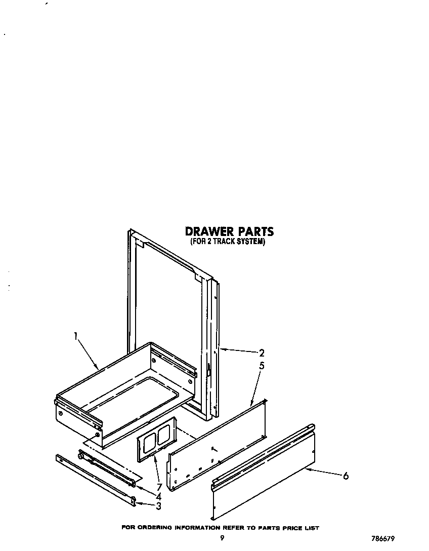Whirlpool SF375BEPW0 drawer diagram