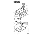 Whirlpool SF395PEPW0 cooktop diagram