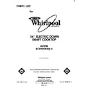 Whirlpool RC8900XMH0 front cover diagram