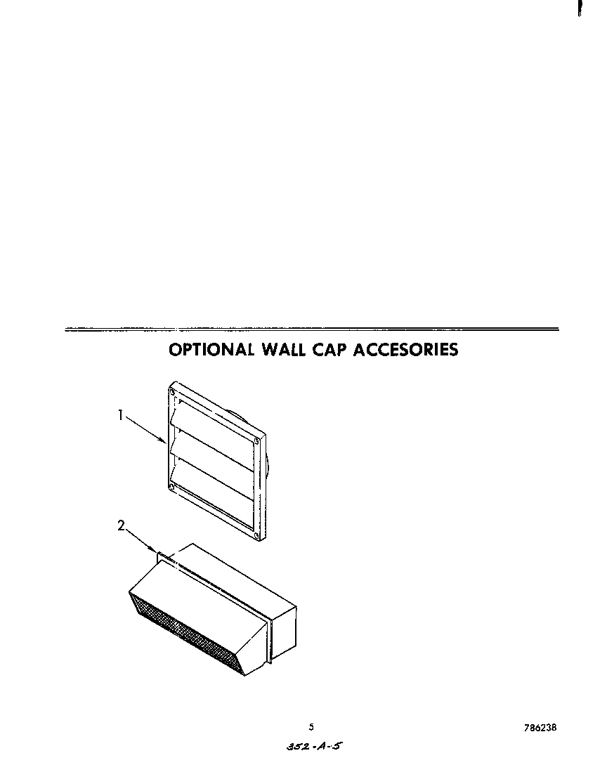 Whirlpool RC8900XMH0 wall cap accessories diagram