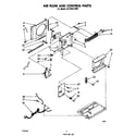 Whirlpool ACP492XM0 air flow and control parts diagram