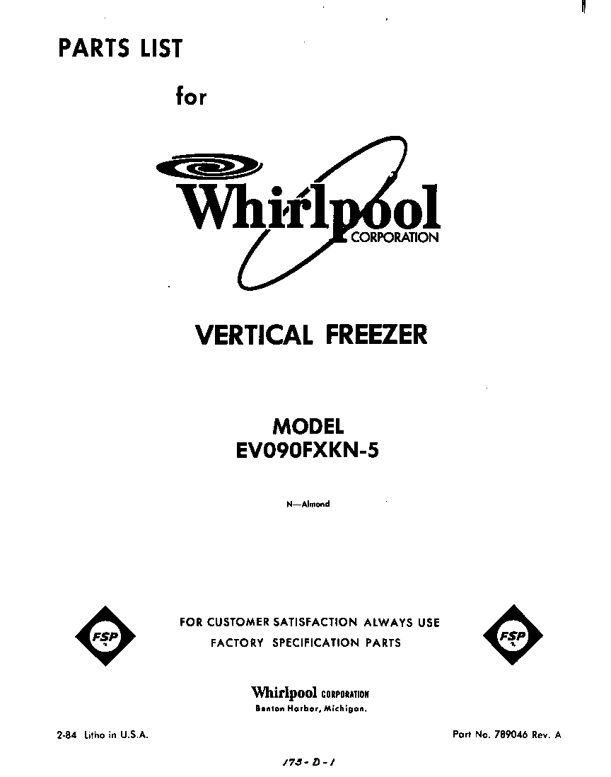 Whirlpool EV090FXKN5 null diagram