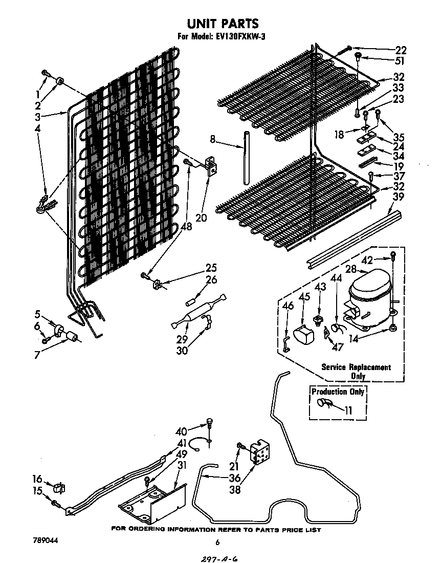 Whirlpool EV130FXKW3 unit diagram