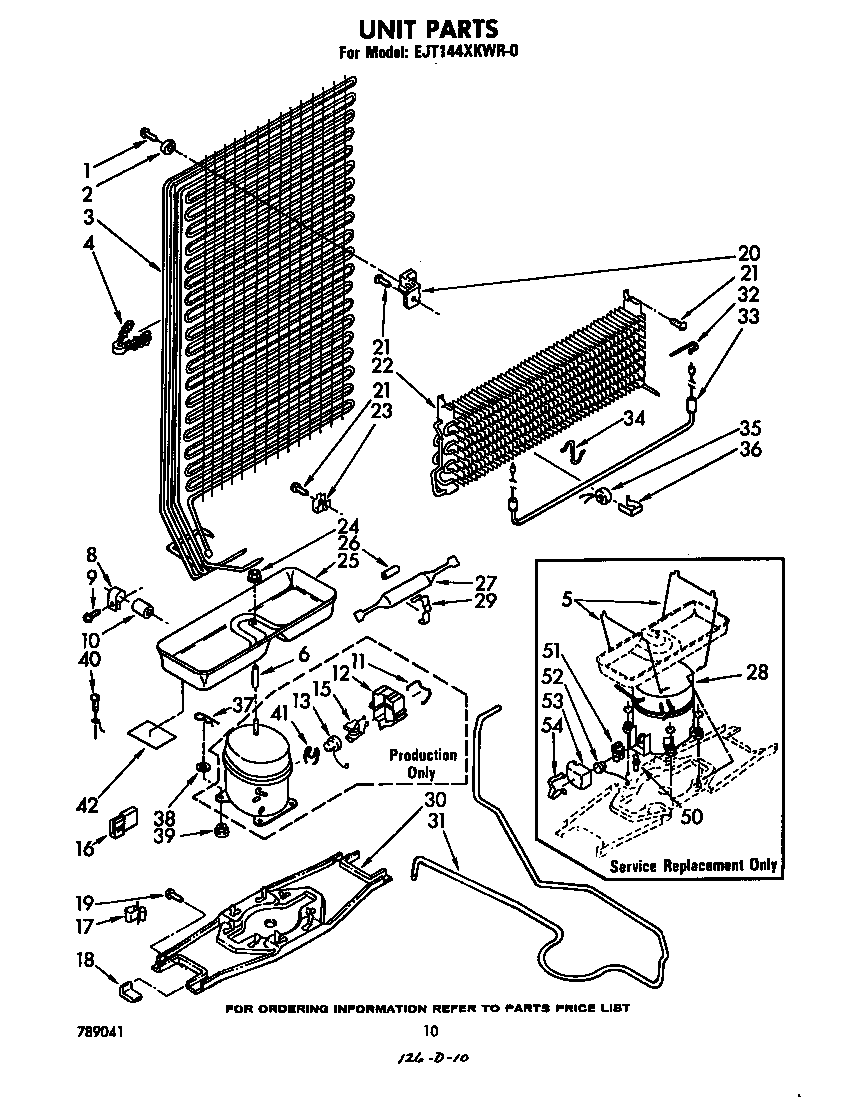 Whirlpool EJT144XKWR0 unit diagram