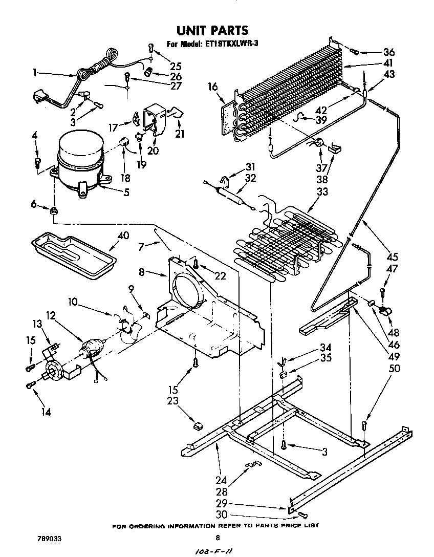 Whirlpool ET19TKXLWR3 unit diagram