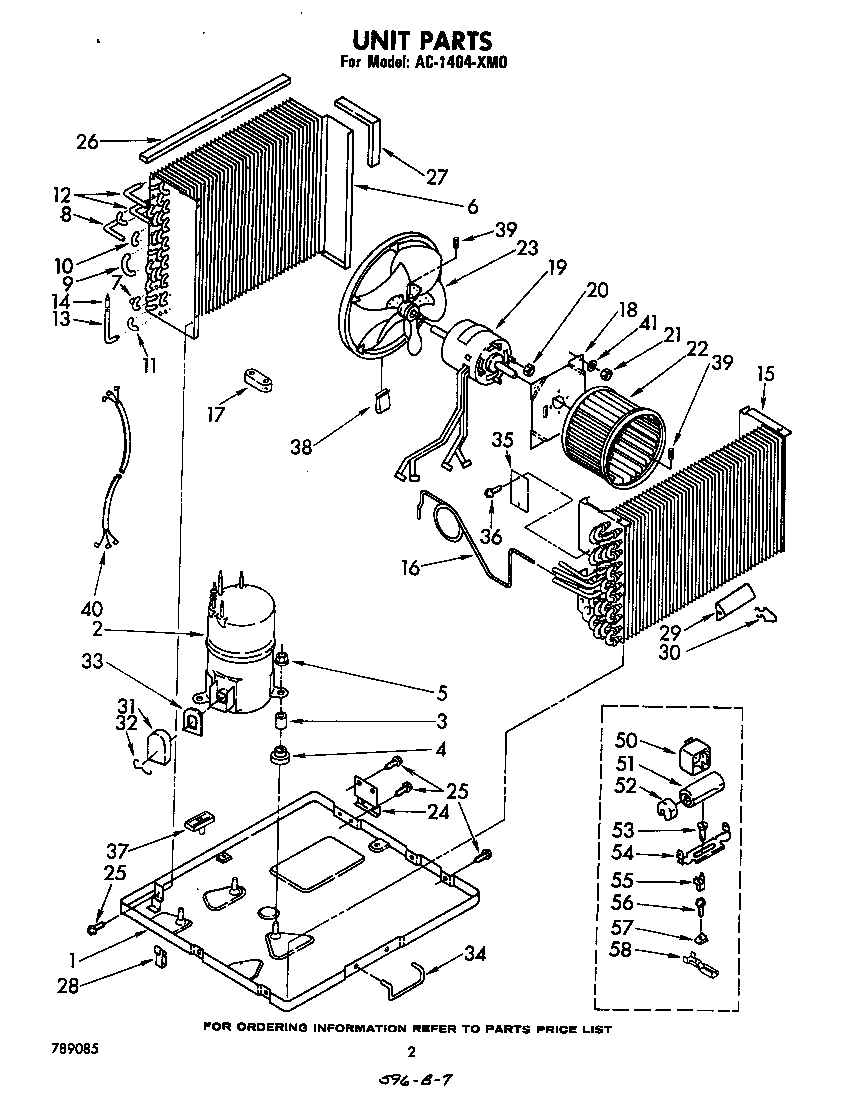 Whirlpool AC1404XM0 unit diagram