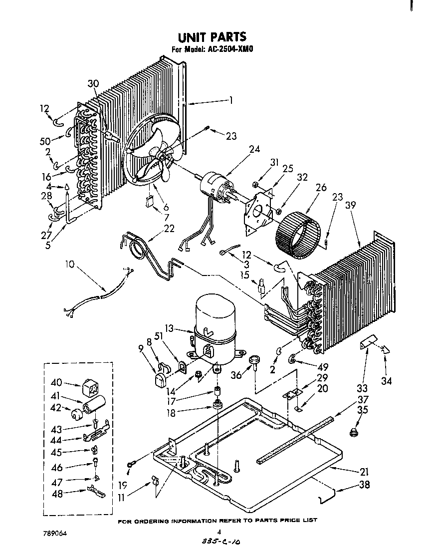 Whirlpool AC2504XM0 unit diagram