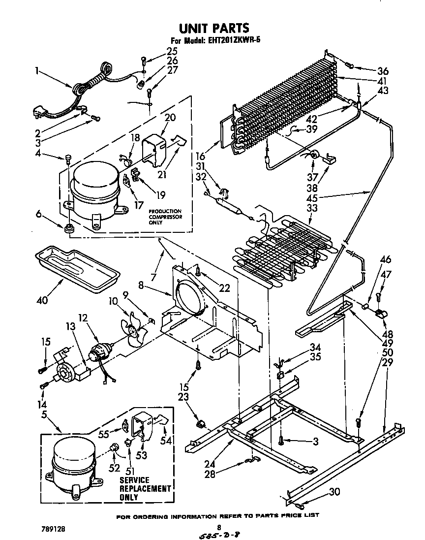 Whirlpool EHT201ZKWR5 unit diagram