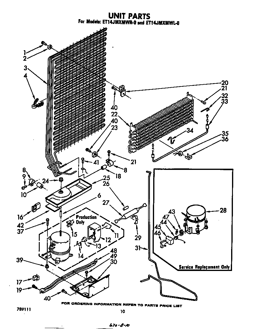 Whirlpool ET14JMXMWR0 unit diagram