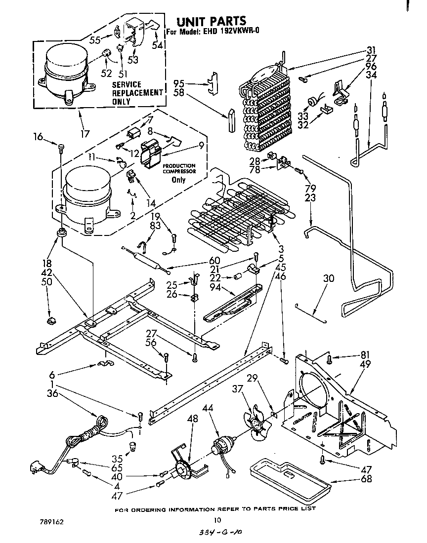 Whirlpool EHD192VKWR0 unit diagram