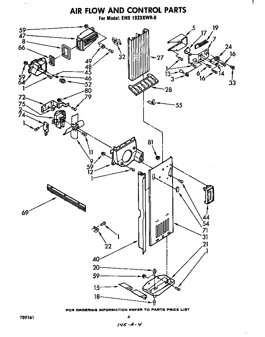 Whirlpool EHD192XKWR0 air flow and control diagram