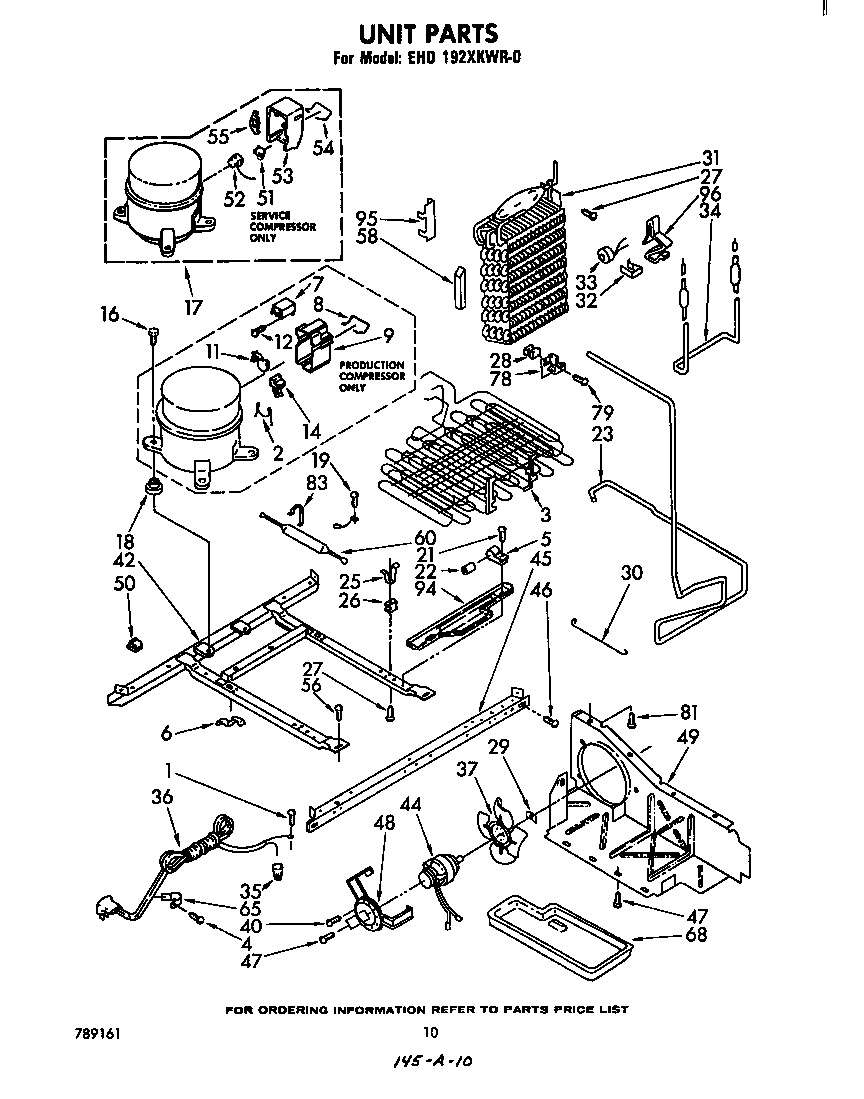 Whirlpool EHD192XKWR0 unit diagram