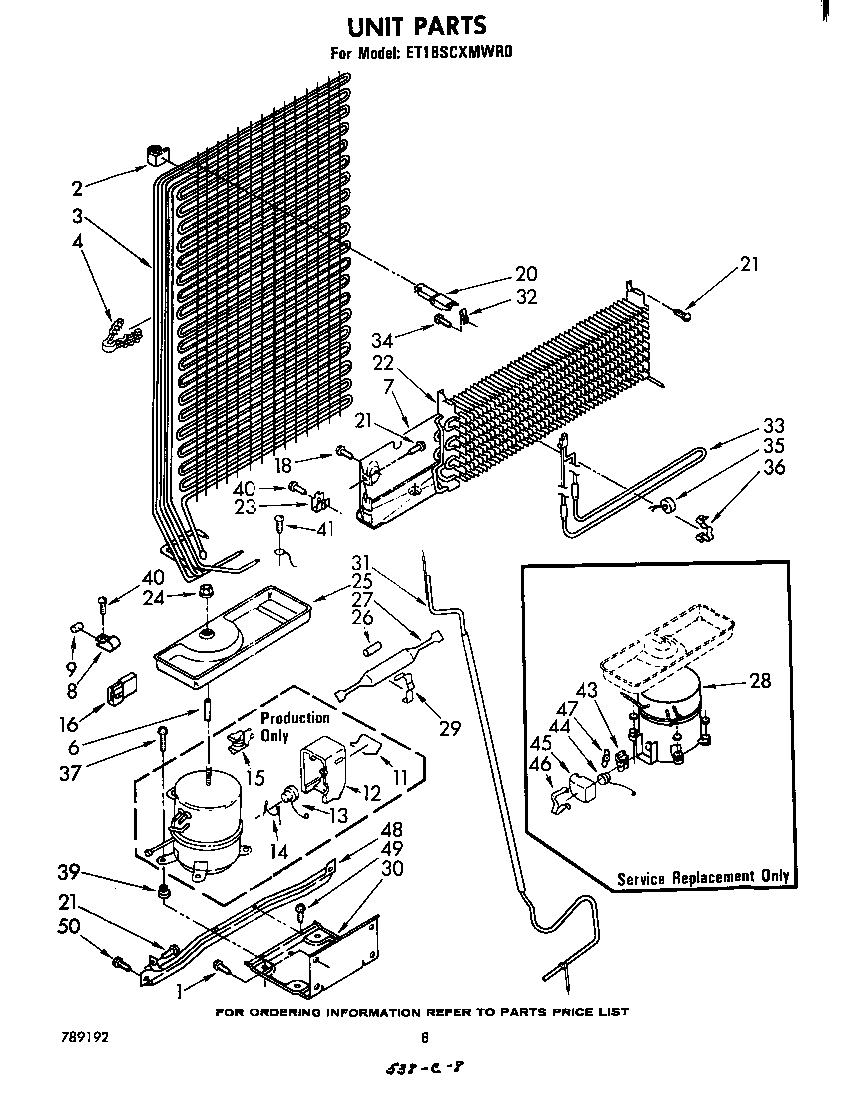 Whirlpool ET18SCXMWR0 unit diagram
