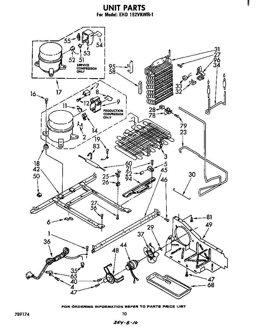Whirlpool EHD192VKWR1 unit diagram