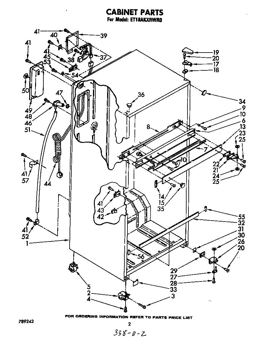 Whirlpool ET18AKXRWR0 cabinet diagram