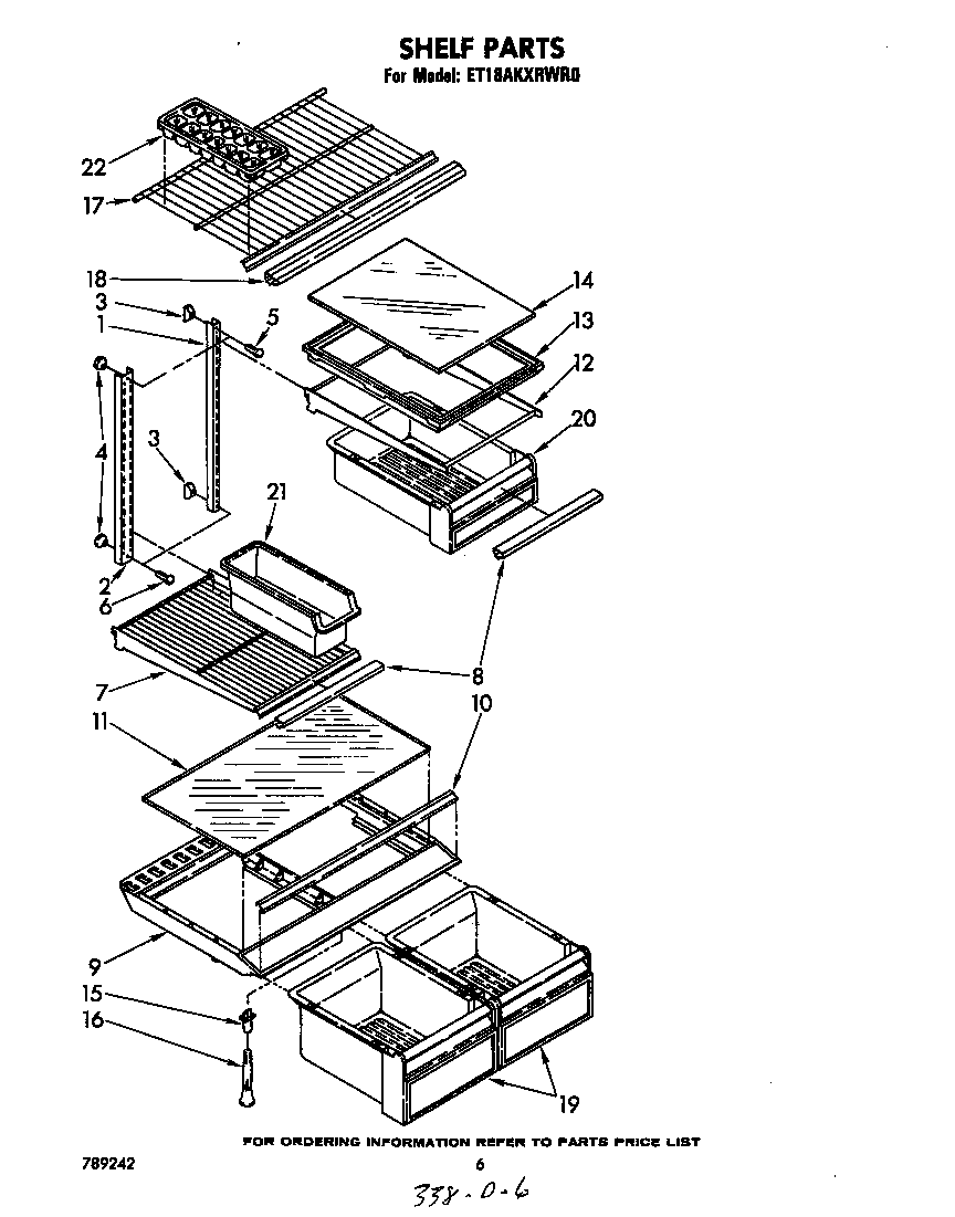 Whirlpool ET18AKXRWR0 shelf diagram