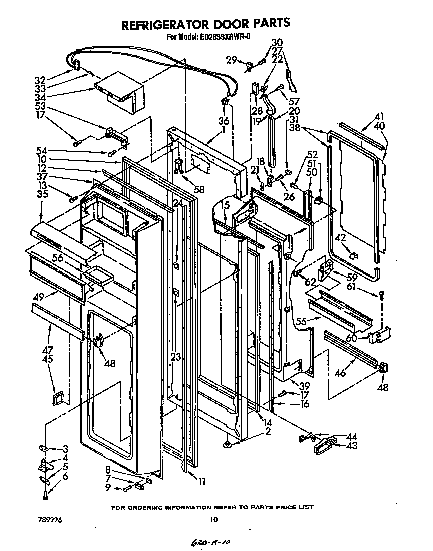 Whirlpool ED26SSXRWR0 refrigerator door diagram