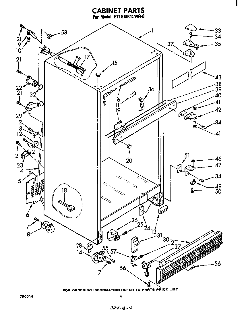 Whirlpool ET18MK1LWR0 cabinet diagram