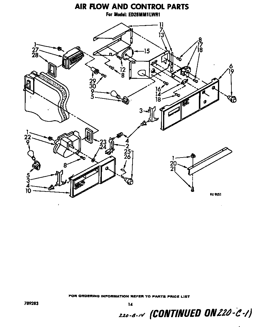 Whirlpool ED26MM1LWR1 airflow and control diagram