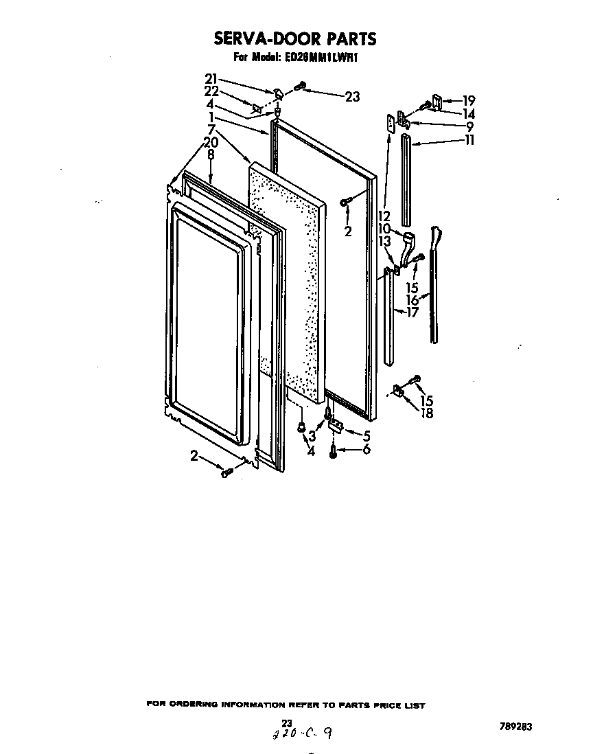 Whirlpool ED26MM1LWR1 serva-door diagram