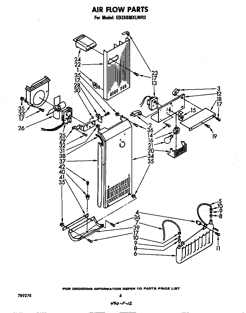 Whirlpool ED25SMXLWR2 airflow diagram