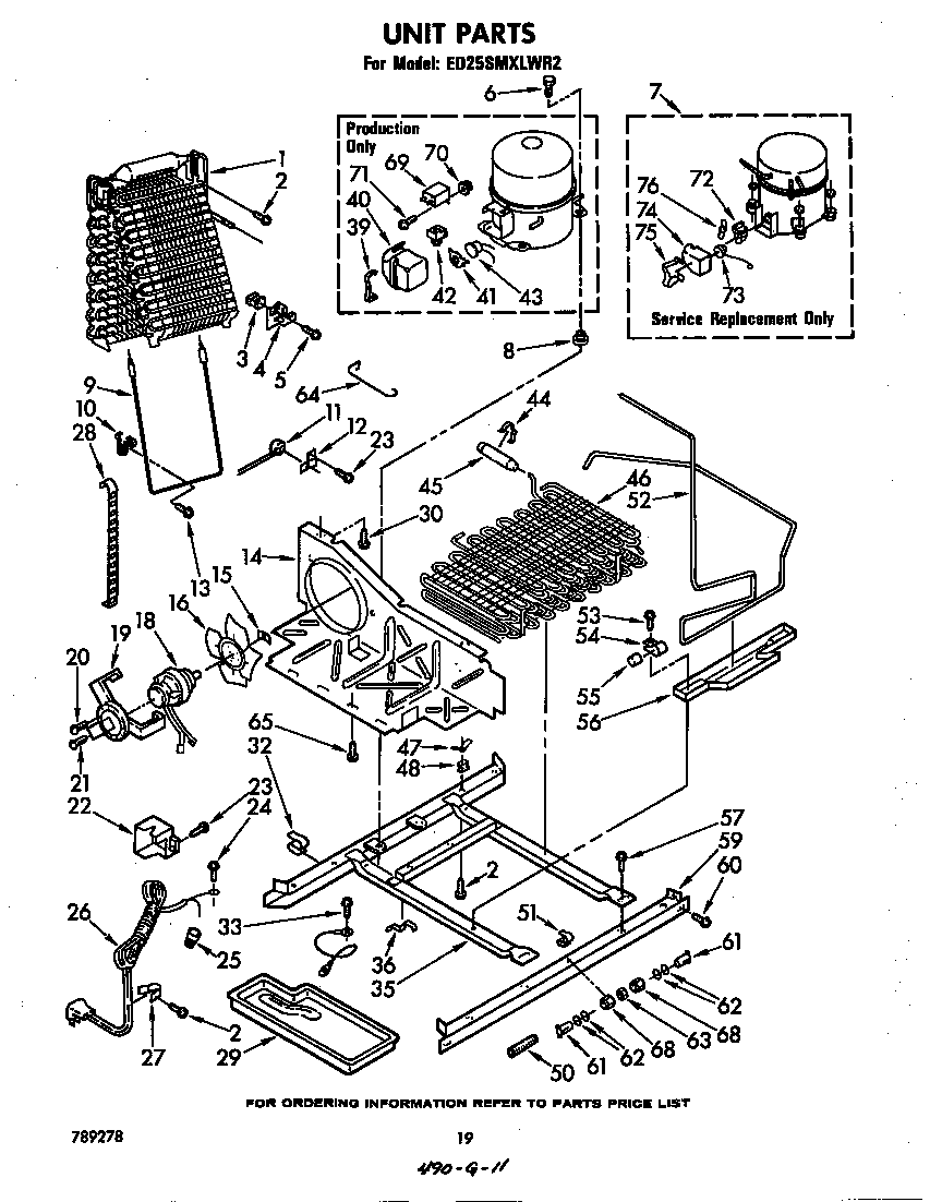 Whirlpool ED25SMXLWR2 unit diagram